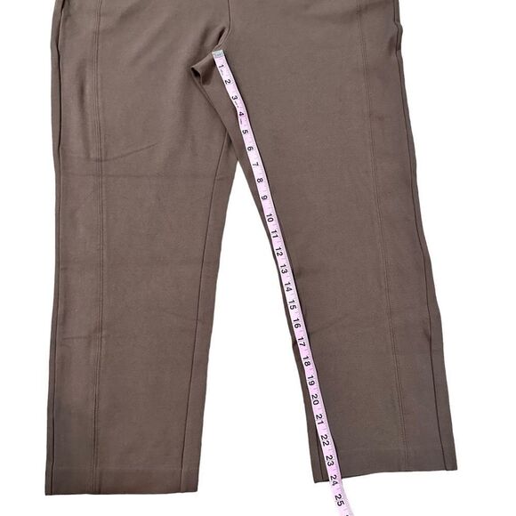 Anne Klein ~ Womens Tan Pull on pants ~ wide waistband ~ missing size tag - Picture 6 of 11
